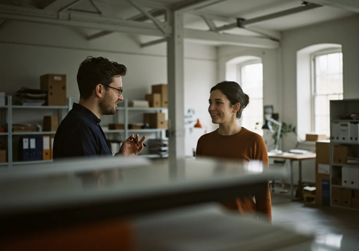 Sesión de coaching en oficina acogedora